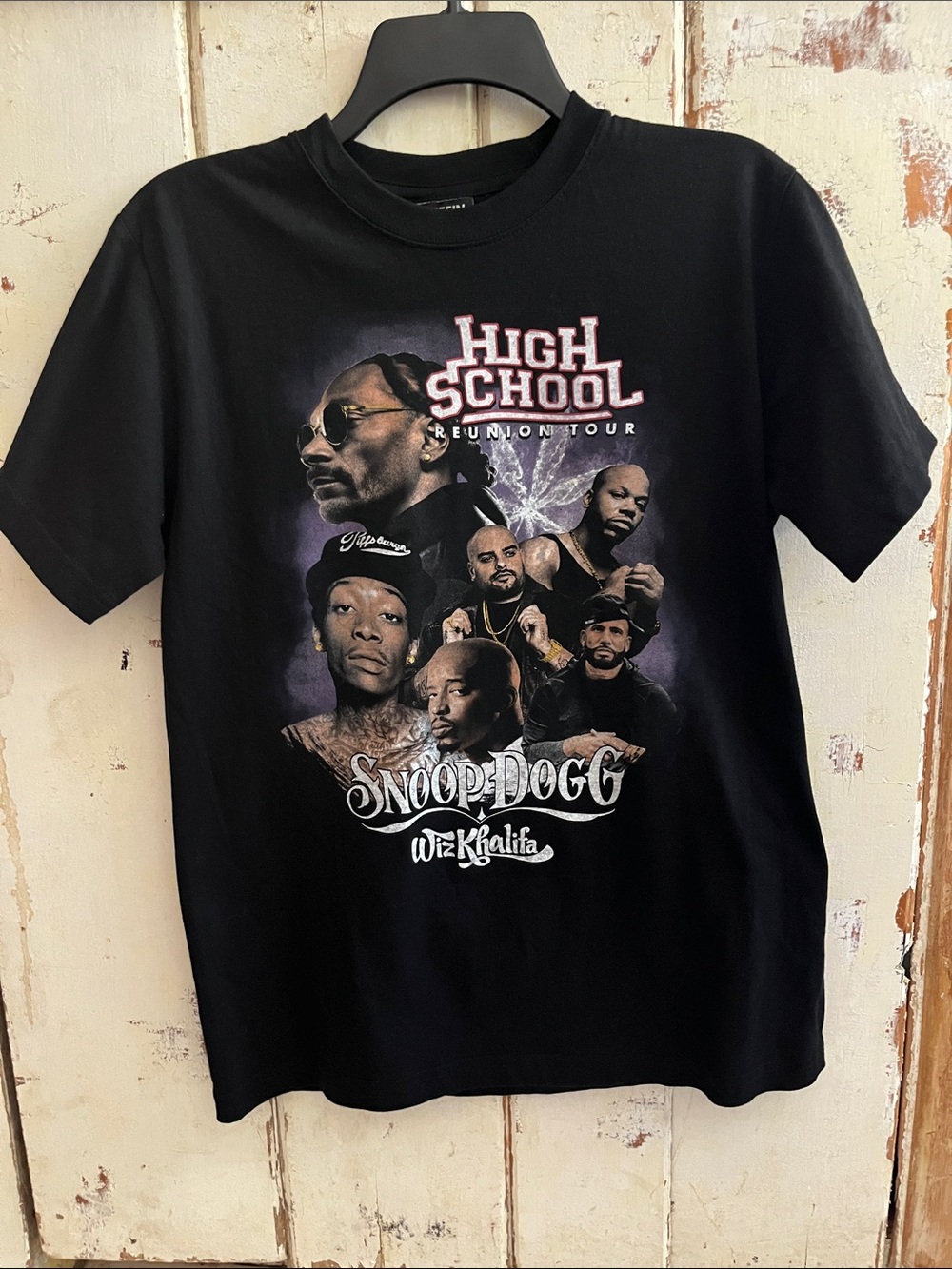 Black Snoop Dogg Wiz Khalifa ‘High School Reunion’ Tour Graphic Tee